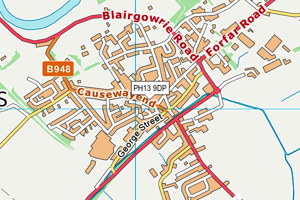 PH13 9DP map - OS VectorMap District (Ordnance Survey)