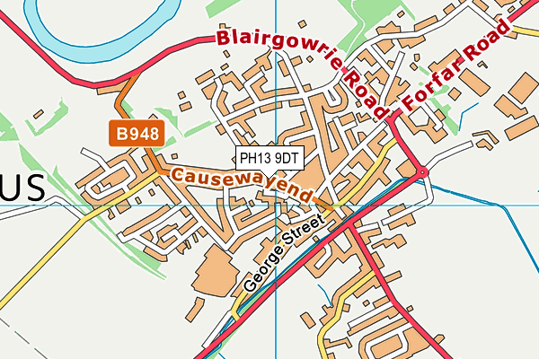 PH13 9DT map - OS VectorMap District (Ordnance Survey)