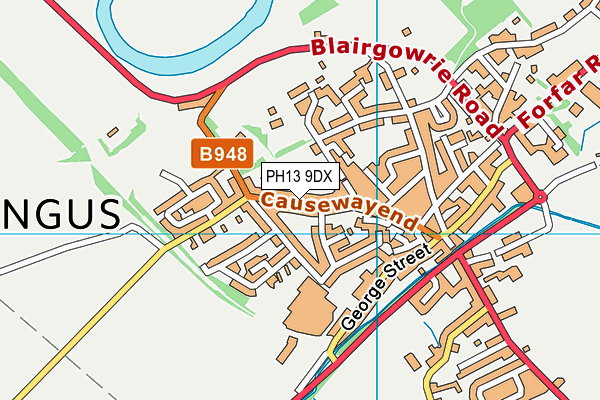 PH13 9DX map - OS VectorMap District (Ordnance Survey)