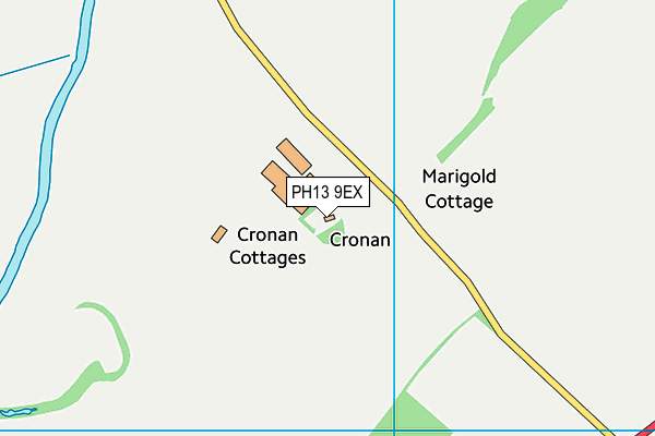 PH13 9EX map - OS VectorMap District (Ordnance Survey)