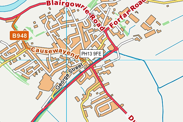 PH13 9FE map - OS VectorMap District (Ordnance Survey)