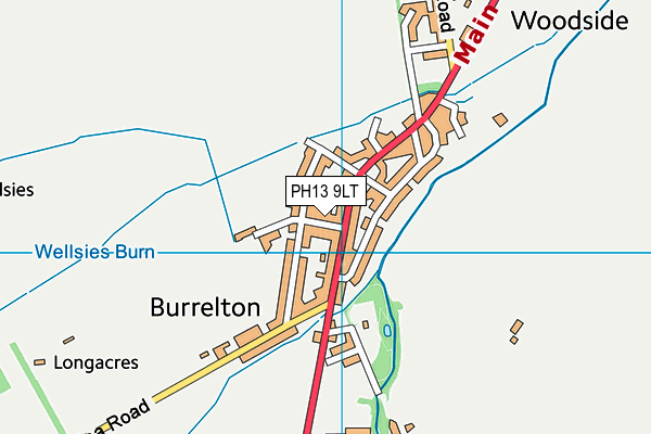 PH13 9LT map - OS VectorMap District (Ordnance Survey)