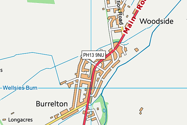 PH13 9NU map - OS VectorMap District (Ordnance Survey)