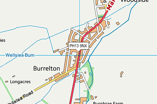 PH13 9NX map - OS VectorMap District (Ordnance Survey)