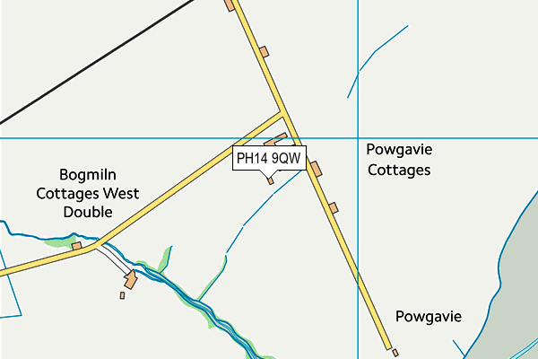 PH14 9QW map - OS VectorMap District (Ordnance Survey)