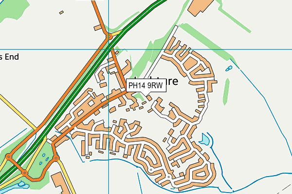 PH14 9RW map - OS VectorMap District (Ordnance Survey)