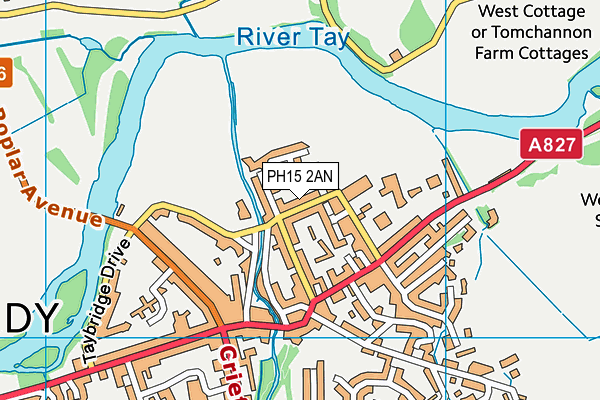 PH15 2AN map - OS VectorMap District (Ordnance Survey)