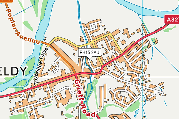PH15 2AU map - OS VectorMap District (Ordnance Survey)