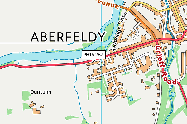 PH15 2BZ map - OS VectorMap District (Ordnance Survey)