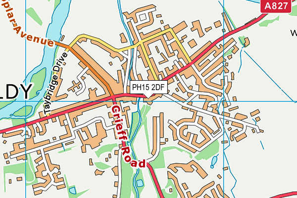 PH15 2DF map - OS VectorMap District (Ordnance Survey)
