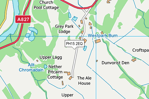 PH15 2EQ map - OS VectorMap District (Ordnance Survey)