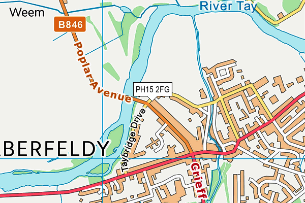 PH15 2FG map - OS VectorMap District (Ordnance Survey)