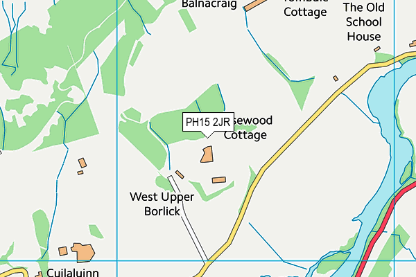 PH15 2JR map - OS VectorMap District (Ordnance Survey)