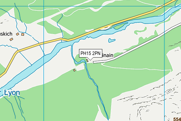 PH15 2PN map - OS VectorMap District (Ordnance Survey)