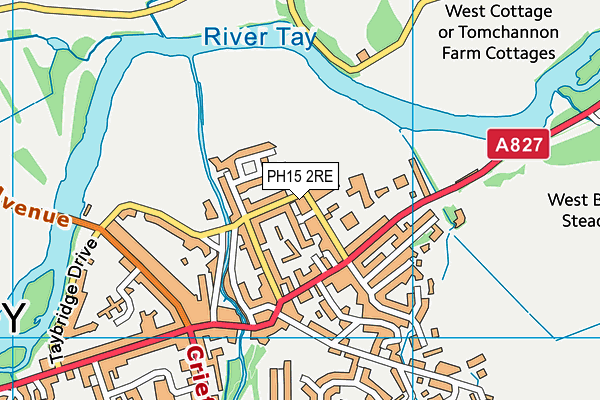 PH15 2RE map - OS VectorMap District (Ordnance Survey)