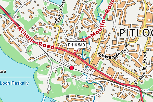 PH16 5AD map - OS VectorMap District (Ordnance Survey)