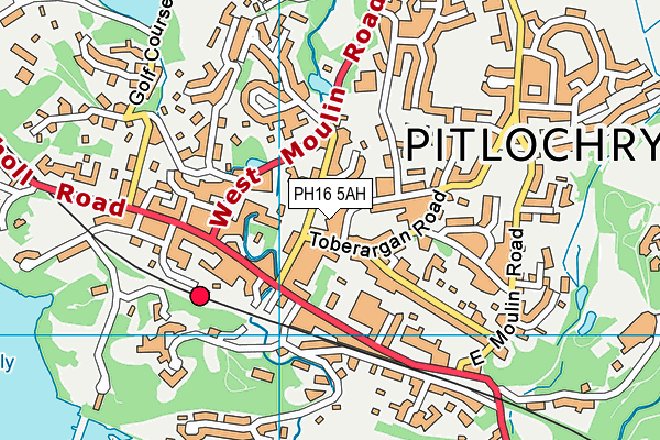 PH16 5AH map - OS VectorMap District (Ordnance Survey)