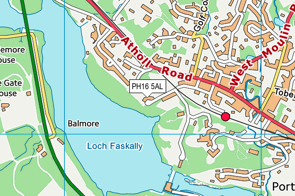 PH16 5AL map - OS VectorMap District (Ordnance Survey)