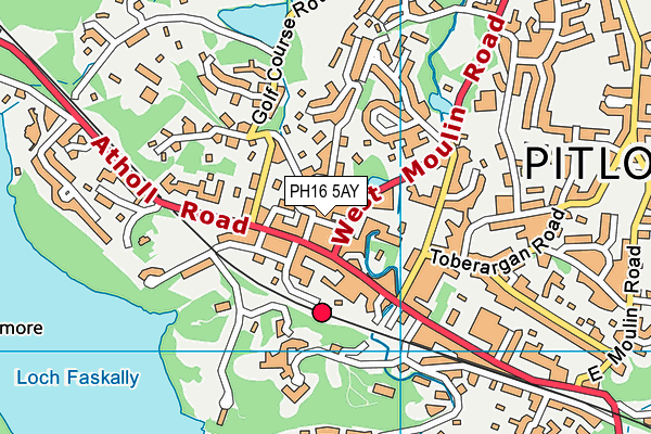 PH16 5AY map - OS VectorMap District (Ordnance Survey)