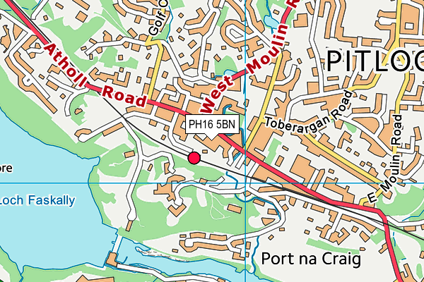 PH16 5BN map - OS VectorMap District (Ordnance Survey)