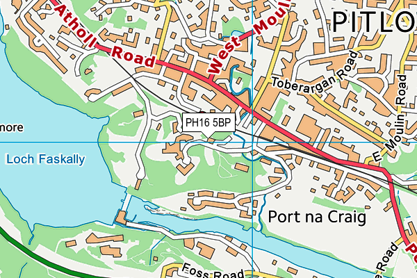 PH16 5BP map - OS VectorMap District (Ordnance Survey)