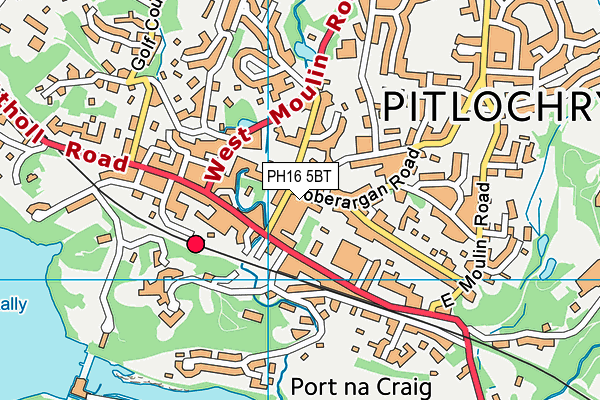 PH16 5BT map - OS VectorMap District (Ordnance Survey)