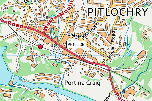 PH16 5DB map - OS VectorMap District (Ordnance Survey)