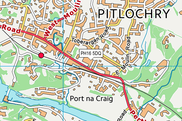 PH16 5DQ map - OS VectorMap District (Ordnance Survey)