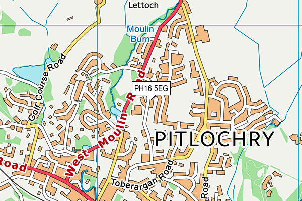 PH16 5EG map - OS VectorMap District (Ordnance Survey)