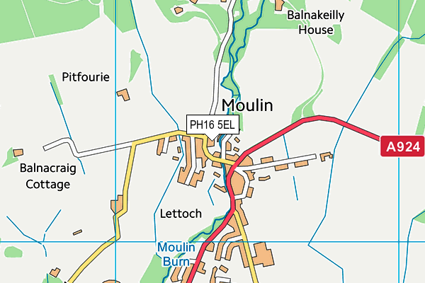 PH16 5EL map - OS VectorMap District (Ordnance Survey)