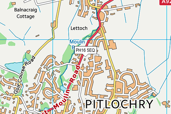 PH16 5EQ map - OS VectorMap District (Ordnance Survey)