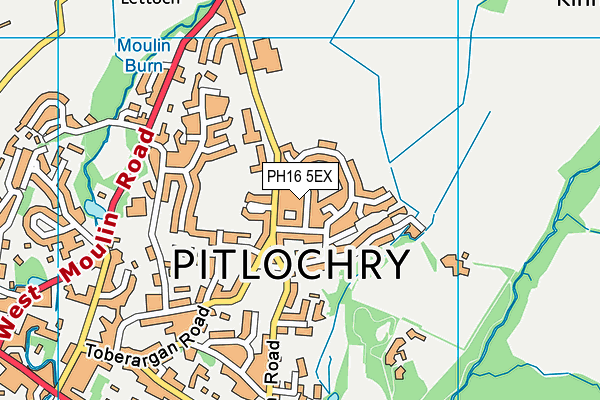 PH16 5EX map - OS VectorMap District (Ordnance Survey)