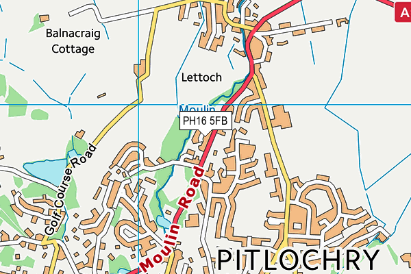 PH16 5FB map - OS VectorMap District (Ordnance Survey)