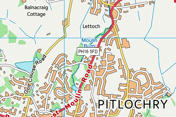 PH16 5FD map - OS VectorMap District (Ordnance Survey)