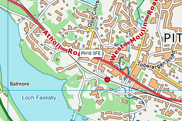 PH16 5FE map - OS VectorMap District (Ordnance Survey)