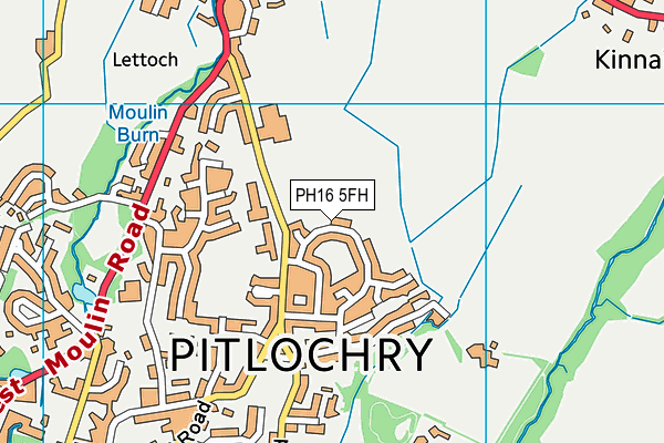 PH16 5FH map - OS VectorMap District (Ordnance Survey)