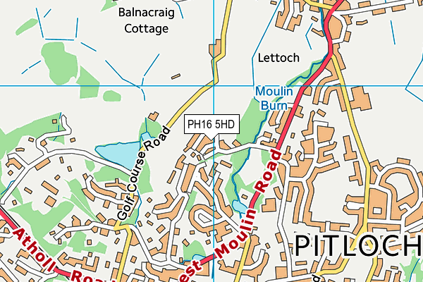 PH16 5HD map - OS VectorMap District (Ordnance Survey)