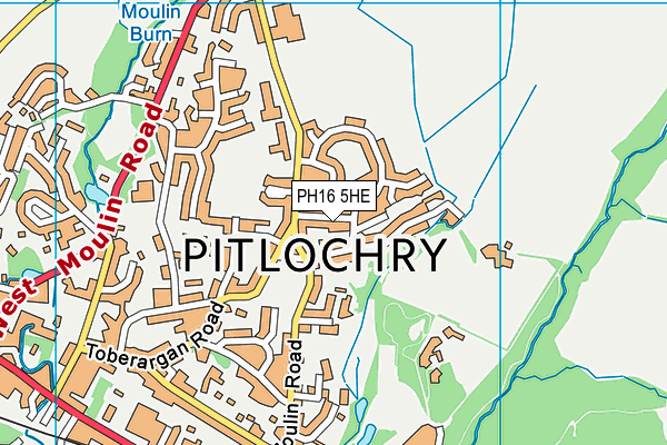 PH16 5HE map - OS VectorMap District (Ordnance Survey)