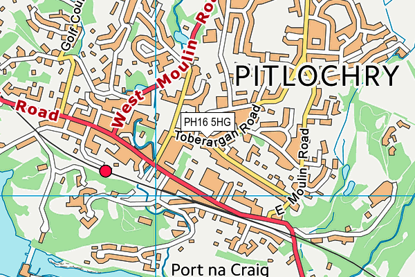 PH16 5HG map - OS VectorMap District (Ordnance Survey)