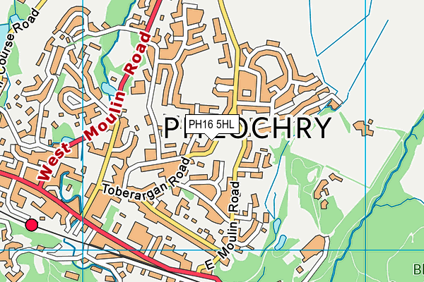 PH16 5HL map - OS VectorMap District (Ordnance Survey)