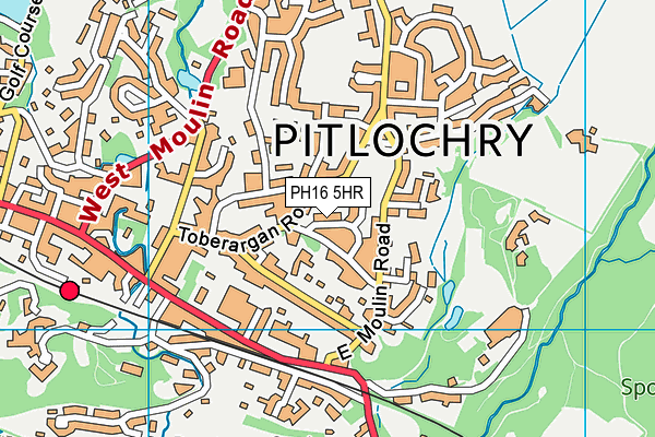 PH16 5HR map - OS VectorMap District (Ordnance Survey)