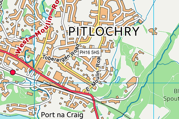 PH16 5HS map - OS VectorMap District (Ordnance Survey)