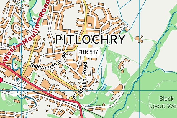 PH16 5HY map - OS VectorMap District (Ordnance Survey)