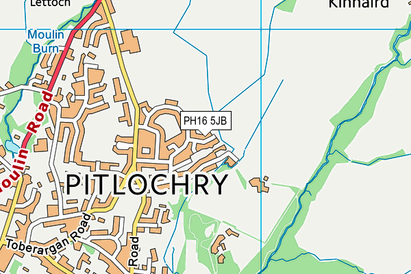 PH16 5JB map - OS VectorMap District (Ordnance Survey)