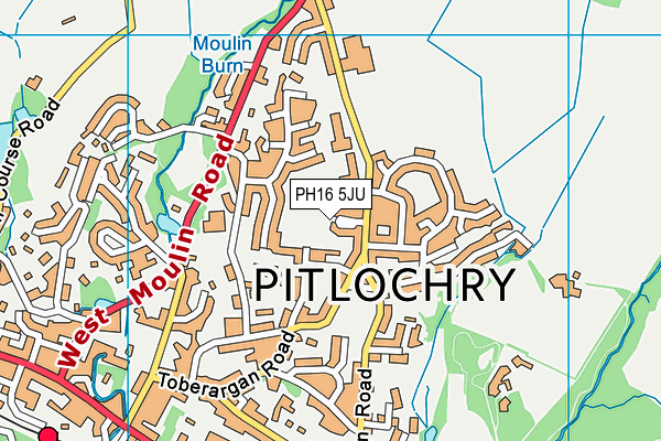 PH16 5JU map - OS VectorMap District (Ordnance Survey)