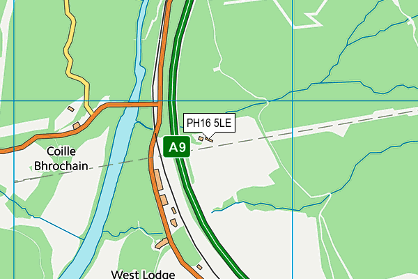 PH16 5LE map - OS VectorMap District (Ordnance Survey)