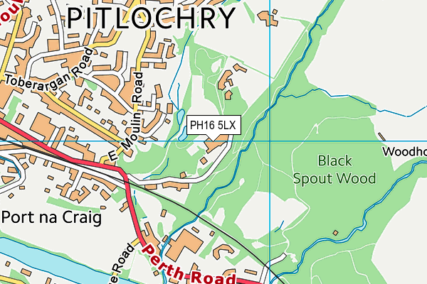 PH16 5LX map - OS VectorMap District (Ordnance Survey)