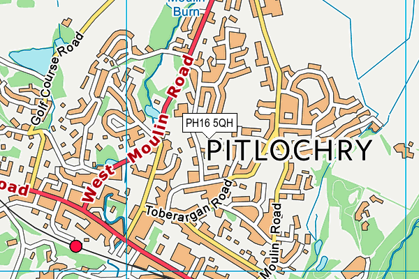 PH16 5QH map - OS VectorMap District (Ordnance Survey)