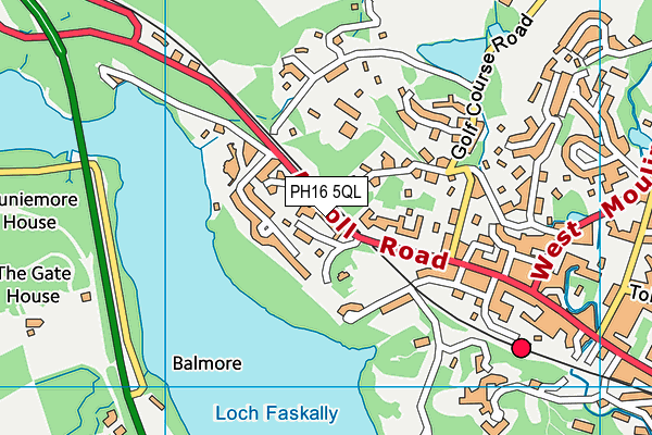 PH16 5QL map - OS VectorMap District (Ordnance Survey)