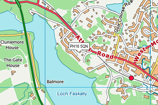 PH16 5QN map - OS VectorMap District (Ordnance Survey)